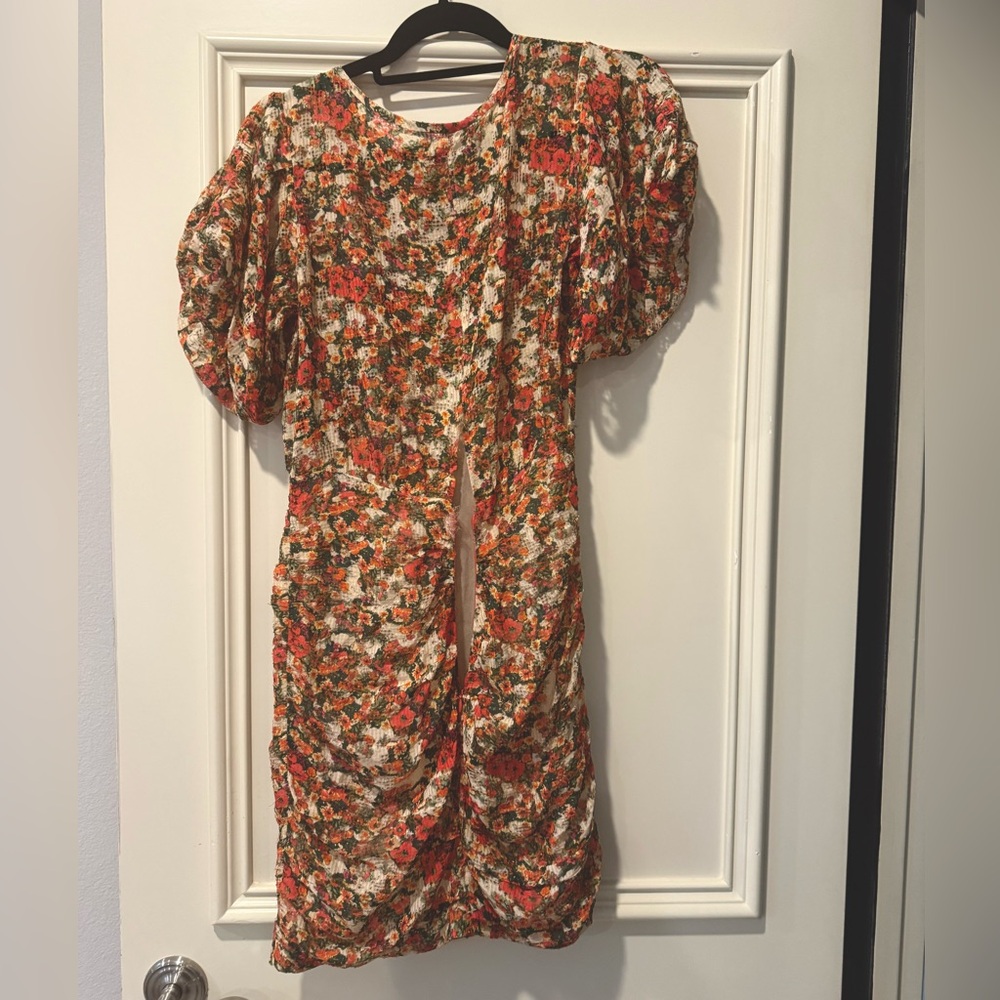 $1000 Isabel Marant Red Floral Short Cocktail Sun Dress